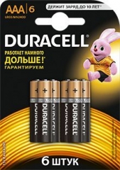 Батарейки AAA DURACELL LR03 BL6 (набор из 6 батареек)