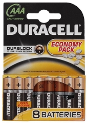 Батарейки AAA DURACELL LR03 BL8 (набор из 8 батареек)