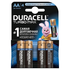 Батарейки AA DURACELL TURBO MAX LR6 BL4 (набор из 4 батареек)