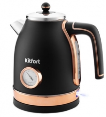 Чайник Kitfort KT-6102-2, чёрный с золотом