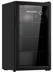 Шкаф холодильный со стеклом COOLEQ TBC-85N черный