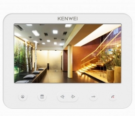 Цветной монитор видеодомофона Kenwei KW-E706C белый COORD