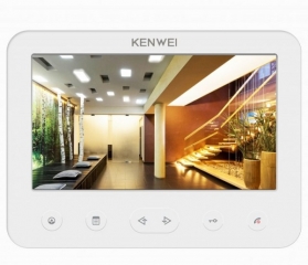 Цветной монитор видеодомофона Kenwei KW-E706C белый DIGIT