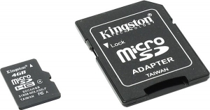 Карта памяти MicroSDHC Kingston Class 4 4GB