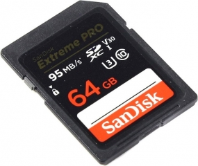 Карта памяти SDXC Sandisk Extreme Pro 64GB