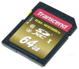 Карта памяти SDXC Transcend Class10 UHS-I U3X Ultimate 64GB (TS64GSDU3X)