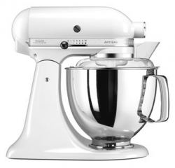 Миксер планетарный бытовой KitchenAid 5KSM175PSEWH, дежа 4.83 л, 4 насадки, 2 чаши, белый