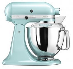 Миксер планетарный бытовой KitchenAid 5KSM175PSEIC, дежа 4.83 л, 4 насадки, 2 чаши, голубой