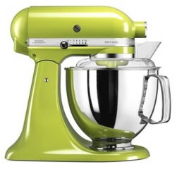 Миксер планетарный бытовой KitchenAid 5KSM175PSEGA, дежа 4.83 л, 4 насадки, 2 чаши, зеленое яблоко