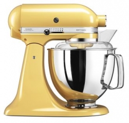 Миксер планетарный бытовой KitchenAid 5KSM175PSEMY, дежа 4.83 л, 4 насадки, 2 чаши, желтый