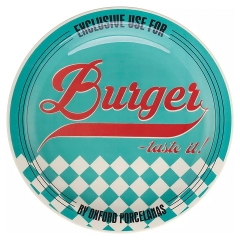 Тарелка для гамбургеров 26см, цвет голубой, Oxford M02D-6780