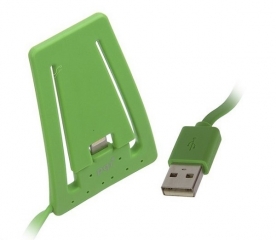 Подставка для зарядки iPhone с USB на Lightning PQI зеленая