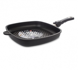 Сковорода гриль, квадратная, AMT Frying Pans Titan 26х26 см AMT I-E264G для индукционной плиты
