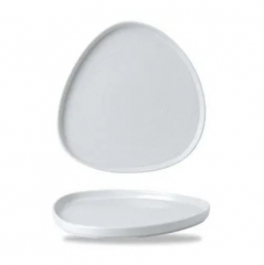 Тарелка треугольная мелкая CHEFS Walled 26см h2см, с прямым бортом, Chefs Plates, цвет White WHWT271