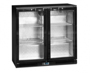 Шкаф холодильный со стеклом TEFCOLD DB200H-I барный черный