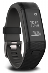 Умный фитнес-браслет Garmin Vivosmart HR+ черно-серые