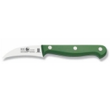 Нож ICEL для чистки овощей 6см изогнутый TECHNIC черный 27100.8601000.060