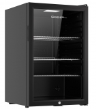 Шкаф холодильный со стеклом COOLEQ TBC-145N черный