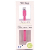 Переходник USB/Lightning PQI с замочком 20 см розовый