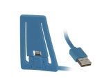 Подставка для зарядки iPhone с USB на Lightning PQI синяя