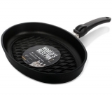 Сковорода гриль, овальная, AMT Frying Pans Titan 35х24 см AMT I-3524BBQ для индукционной плиты